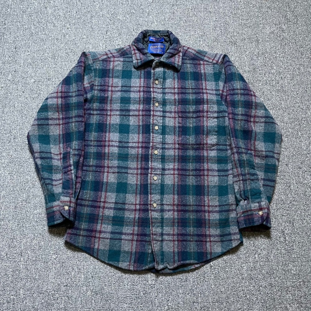 Vintage Pendleton Wool Flannel Shirt Small Multicolor Plaid Made in USA 70s 80s